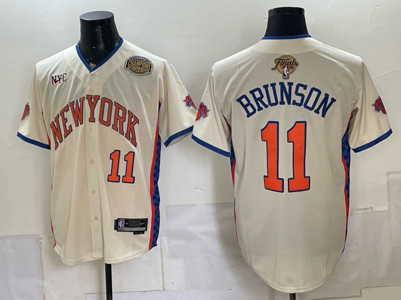 Men New York Knicks #11 Brunson cream 2026 Nike NBA jersey 0701002